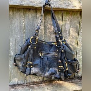 Vintage Fossil Distressed Leather Shoulder Bag​​